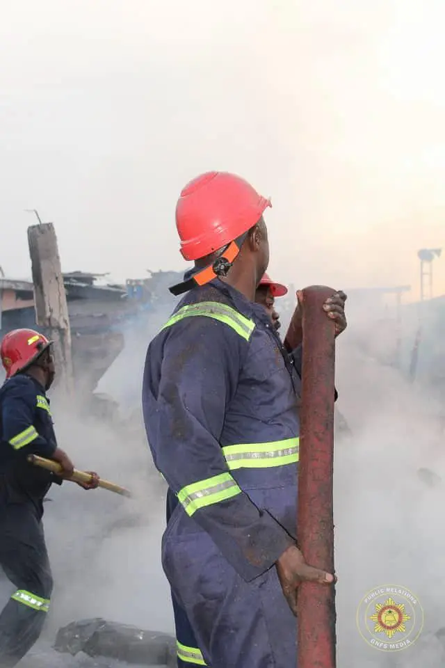 Fire erupts at Ofankor wood market Fire erupts at Ofankor wood market