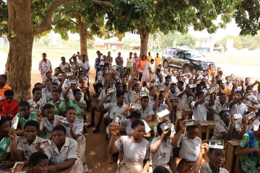 Mama Effe distributes mathematical sets to BECE candidates across three regions