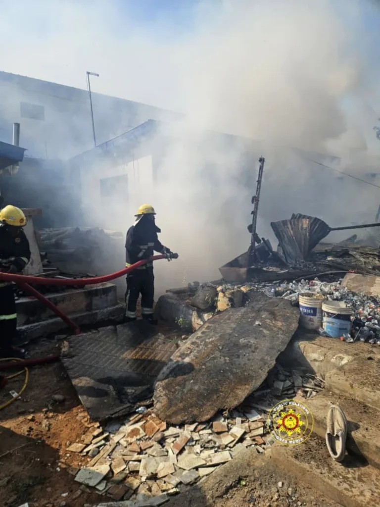 Fire destroys wooden structure at Abeka Total