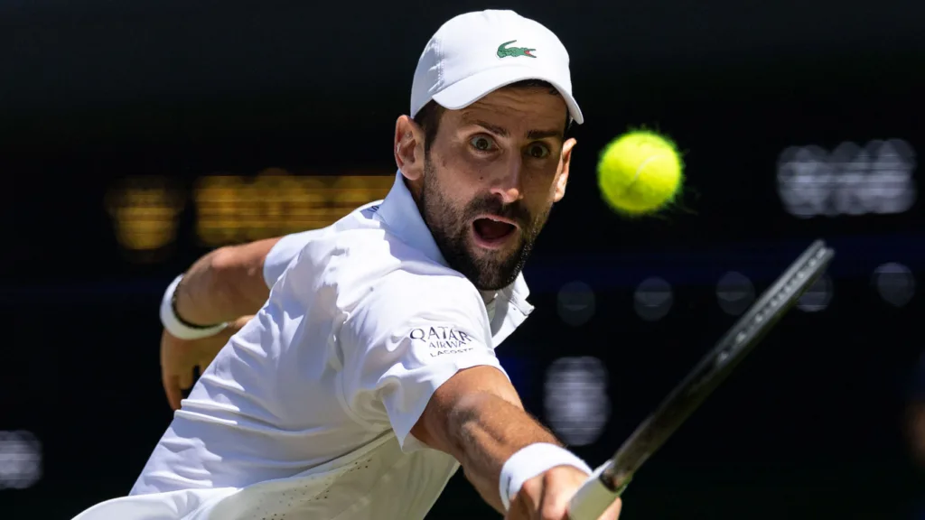 Djokovic breaks Federer's Wimbledon record to reach quarters Djokovic breaks Federer's Wimbledon record to reach quarters