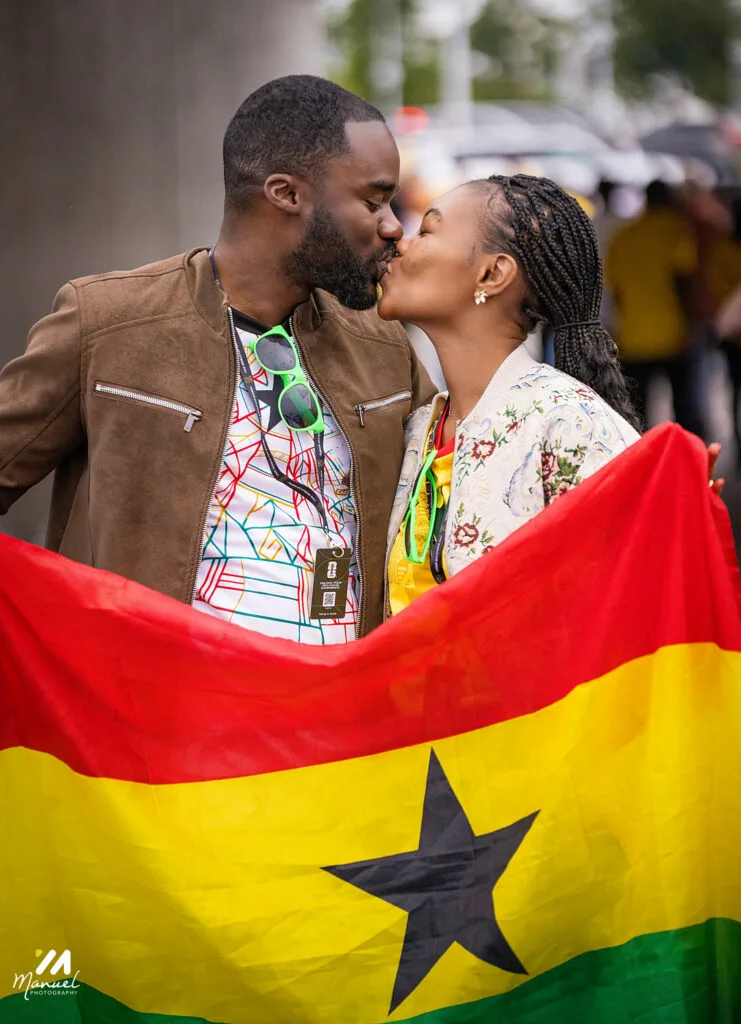 Boston is red, gold and green: The best photos from Ghana vs England