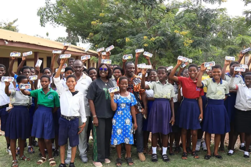 Mama Effe distributes mathematical sets to BECE candidates across three regions