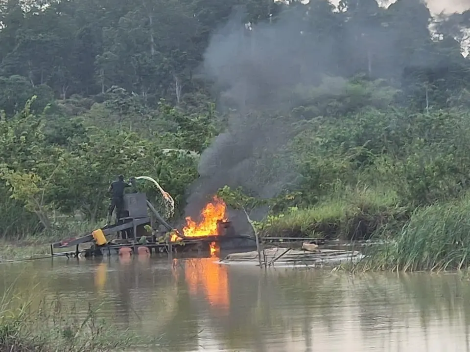 NAIMOS arrests two alleged galamsey 'kingpins' in Offin River raid at Atwima Mponua NAIMOS arrests two alleged galamsey 'kingpins' in Offin River raid at Atwima Mponua