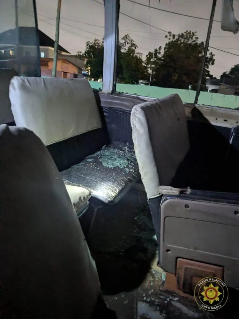 Two vehicles destroyed in Mahean fire, school bus damaged