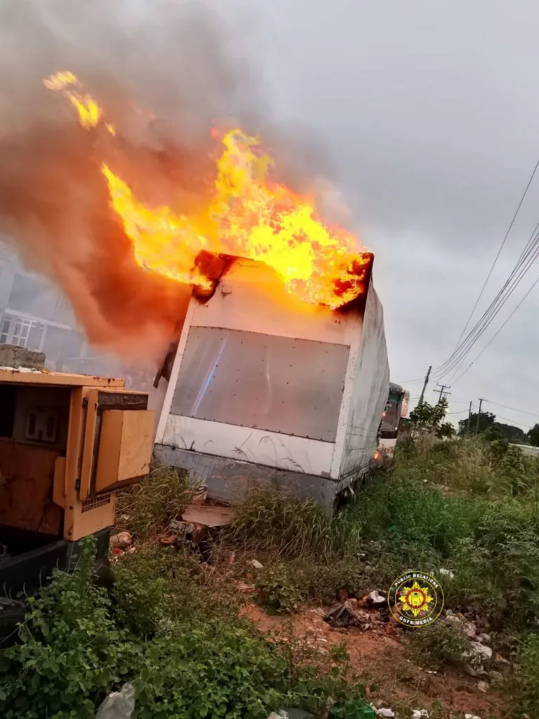 Fire destroys abandoned trailer at Ogbojo as two other blazes hit Accra
