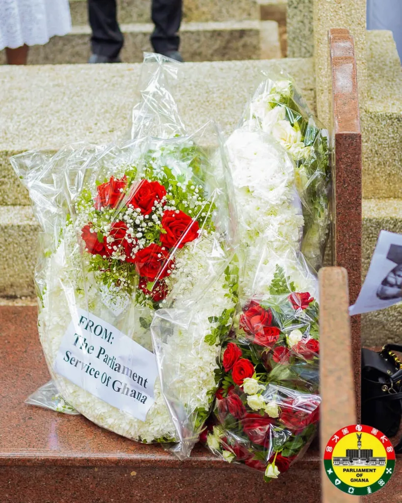 Parliament holds wreath-laying ceremony in memory of former Speaker Justice D. F. Annan