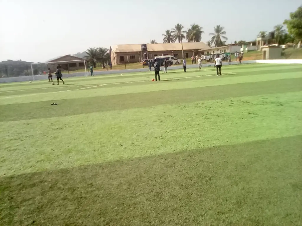 Abuakwa South MP hands over AstroTurf to St. Peter’s SHS to promote sports and healthy living