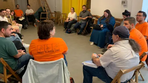Spain's visitor numbers hit new highs as tourists avoid Middle East A group of local tenants in Valencia meeting with representatives of the Sindicat de Llogateres (Tenants' Union) activist group.