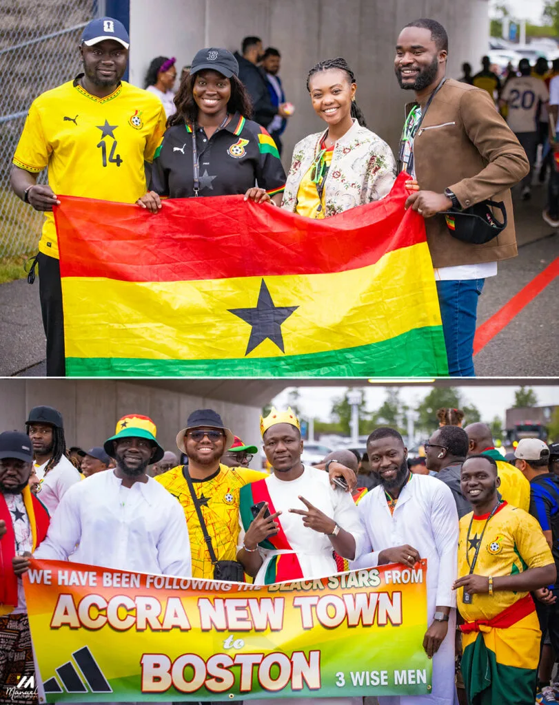Boston is red, gold and green: The best photos from Ghana vs England