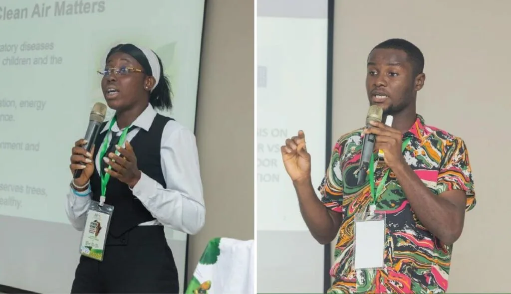 The six KNUST air quality ambassadors championing clean air action across Ghana and West Africa