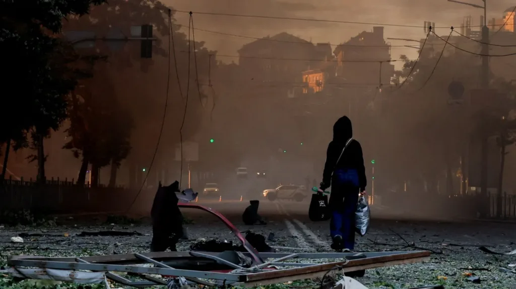 Four dead and dozens injured in wave of Russian strikes on Kyiv Four dead and dozens injured in wave of Russian strikes on Kyiv