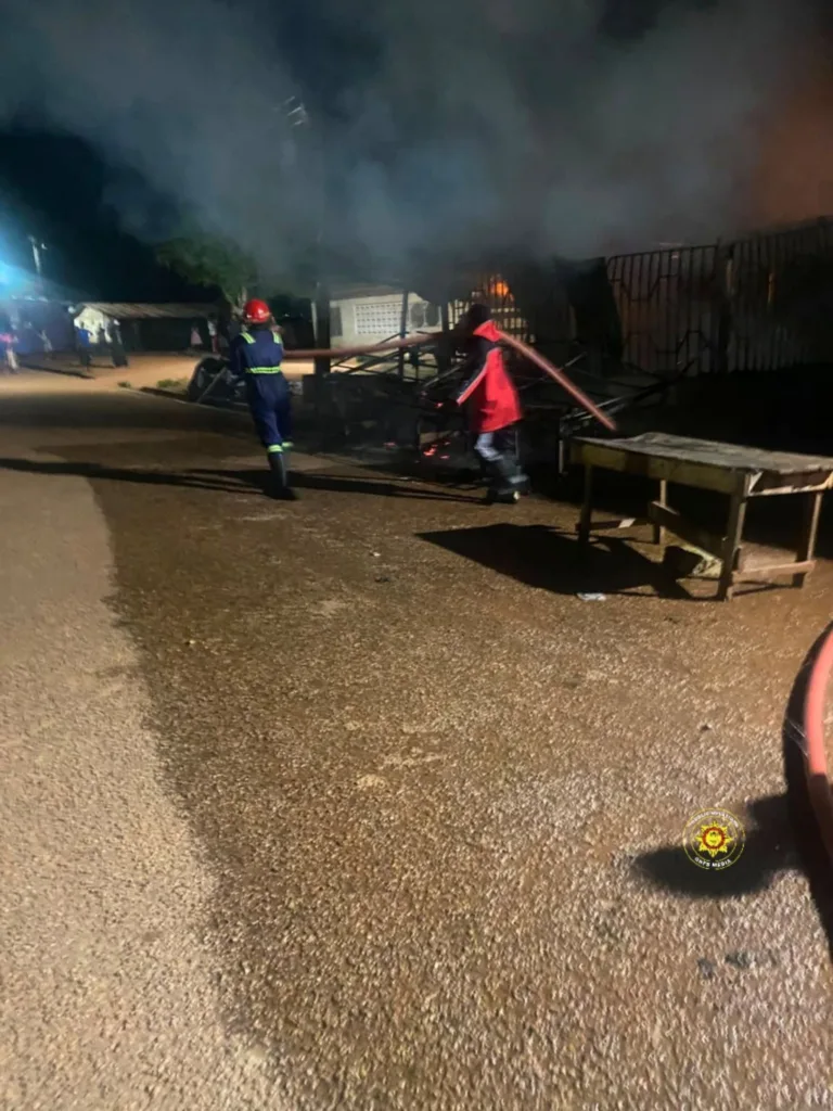 Fire destroys GH¢80,000 worth of goods at Amenam in Eastern Region