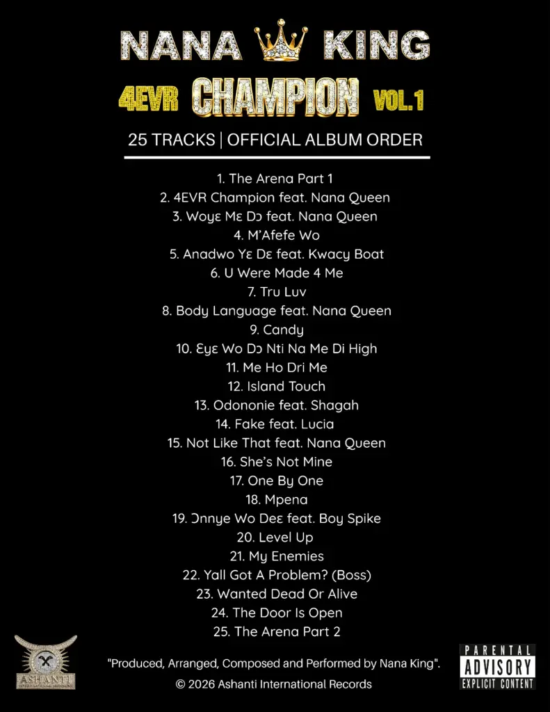 Hiplife pioneer Nana King set to release 4EVR Champion Vol. 1 on March 6