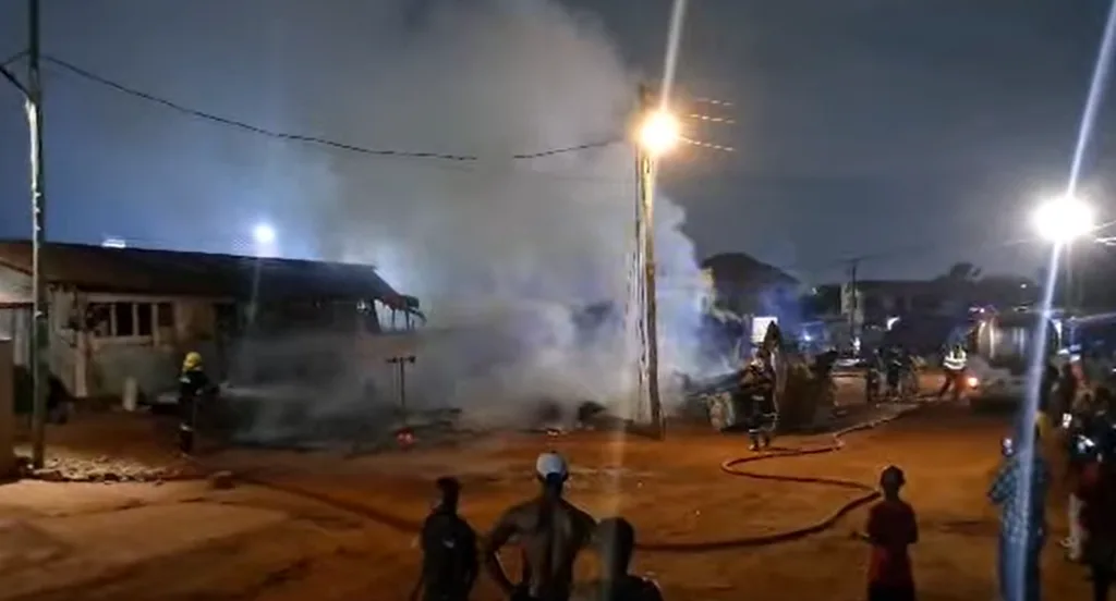 Fire ravages wooden structures at Tantra Hill’s Golden Door area Fire ravages wooden structures at Tantra Hill’s Golden Door area