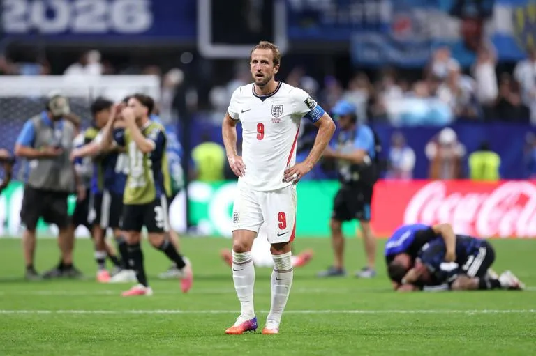France eye bronze on Deschamps' farewell ATLANTA, GEORGIA - JULY 15: Harry Kane #9 of England reacts after the 1-2 loss during the FIFA World Cup 2026 Semi Final match between England and Argentina at Atlanta Stadium on July 15, 2026 in Atlanta, Georgia. (Photo by Julian Finney - FIFA/FIFA via Getty Images)
