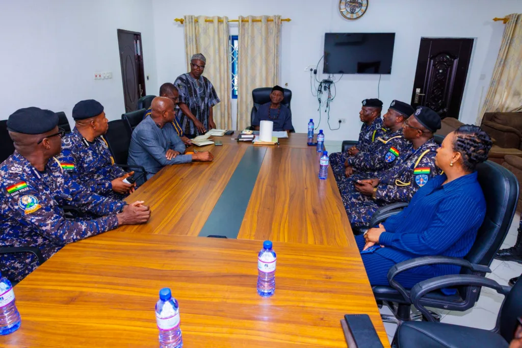 IGP, Police Management Board pay courtesy call on Oti Regional Minister