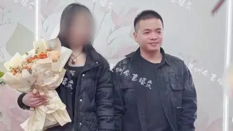 The lonely Chinese men being conned by fake brides Wang with his ex-wife