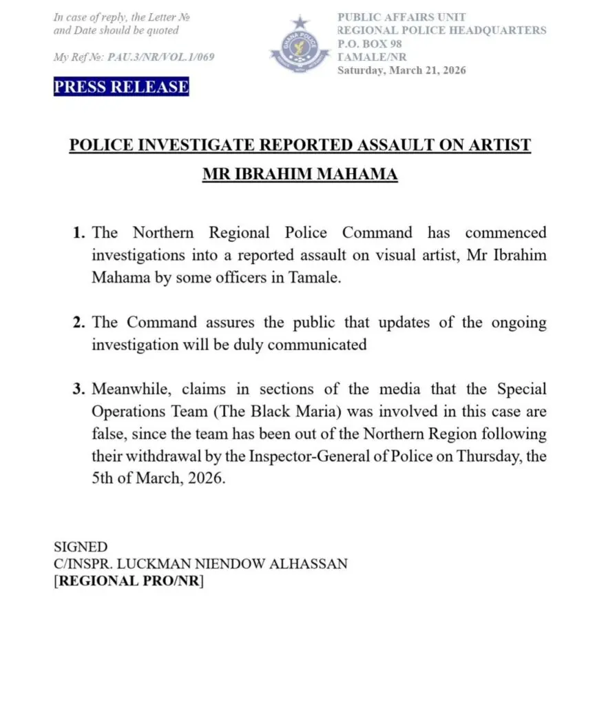 Police launch investigation into alleged assault on artist Ibrahim Mahama