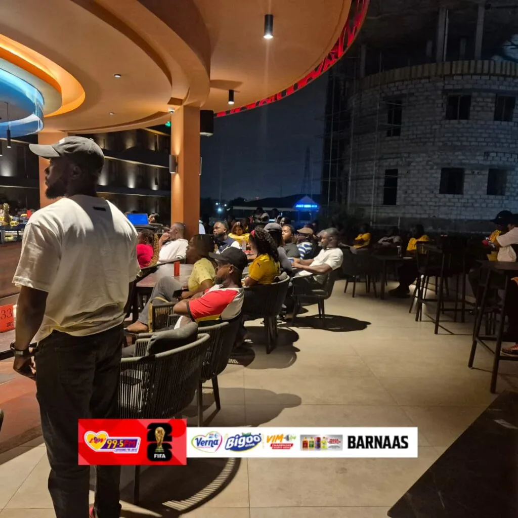 Luv FM thrill football fans with Black Stars watch party at Sora Sky Bar