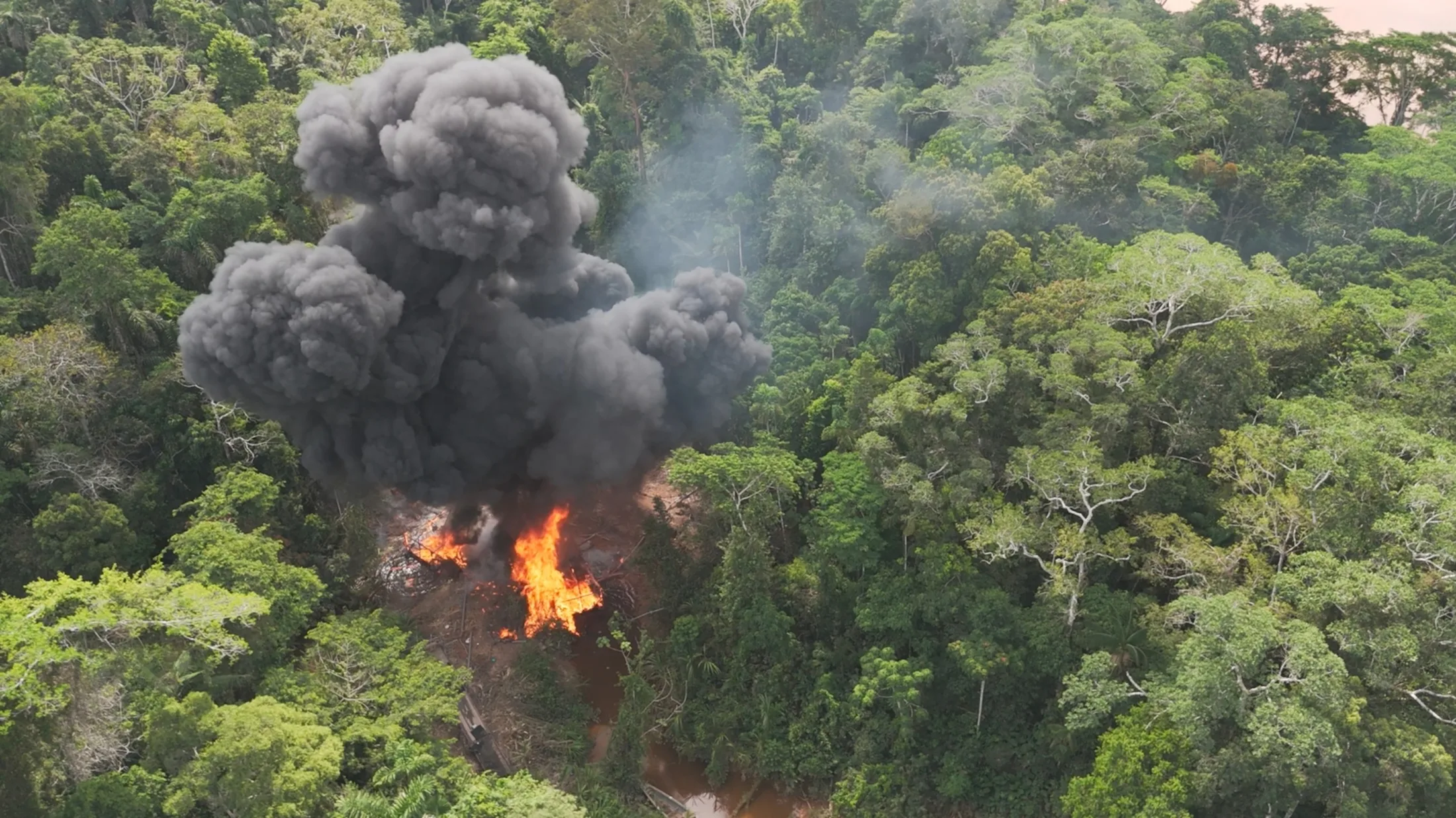 Peru cracks down on illegal gold mining in Amazon reserve with military show of force Peru cracks down on illegal gold mining in Amazon reserve with military show of force
