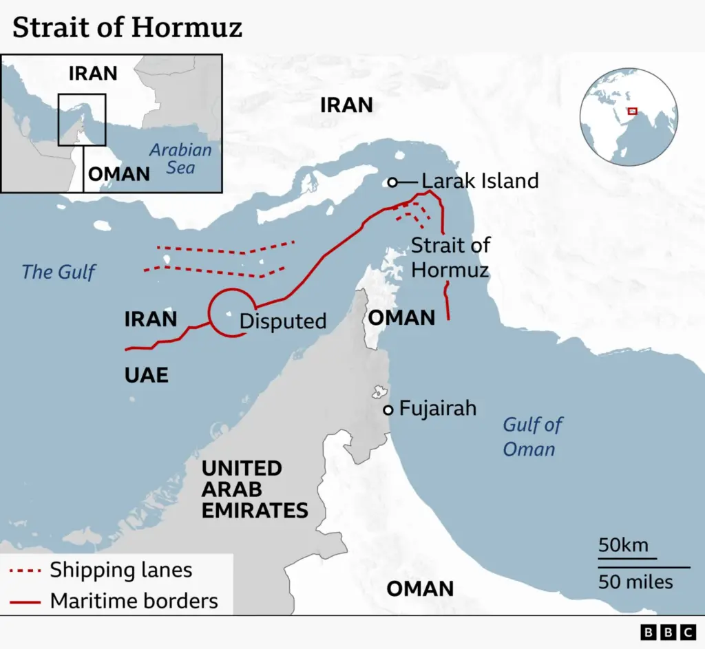 Trump says US to 'guide' stranded ships through Strait of Hormuz