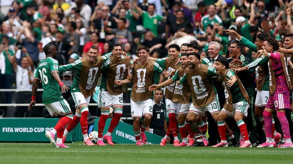 Mexico celebrate a goal