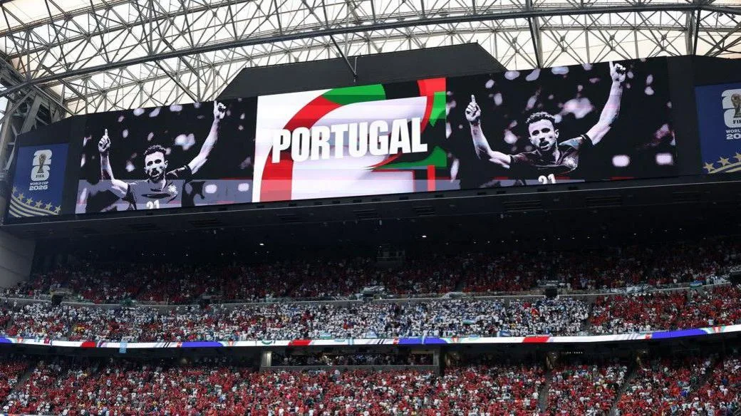 'We want to win World Cup for him' - Portugal carry Diogo Jota's memory A picture of former Portugal forward Diogo Jota appears on the big screen at Houston Stadium before the World Cup match between Portugal and Uzbekistan on 23 June