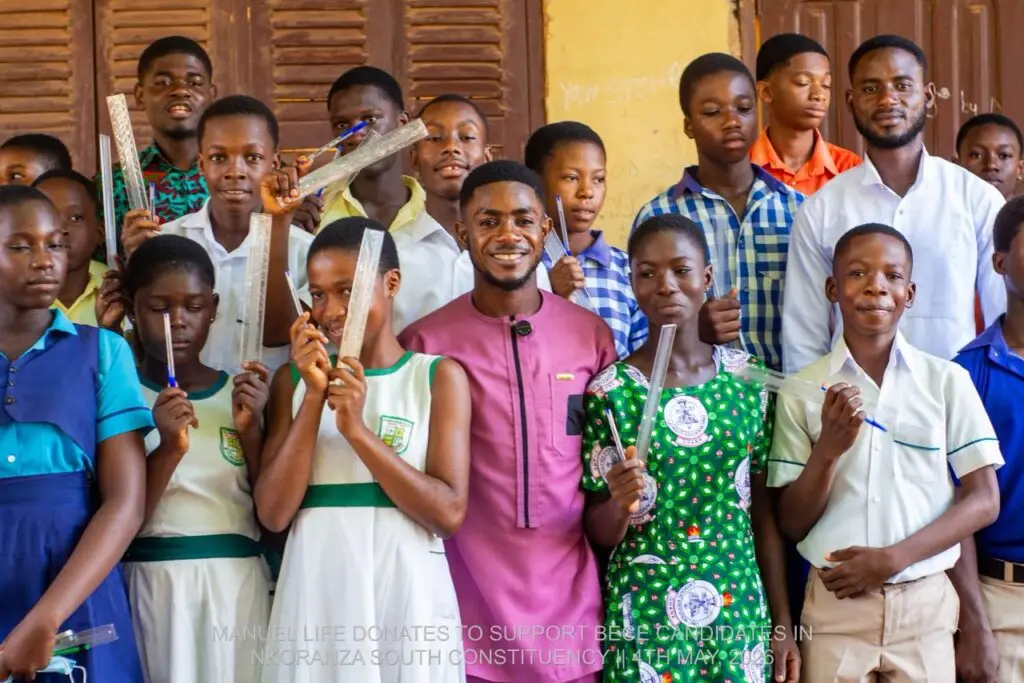 Manuel Life Foundation distributes over 1,500 exam materials to BECE candidates in Nkoranza South