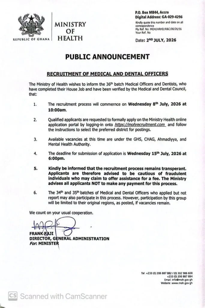 Health Ministry opens recruitment for 36th batch of Medical Officers and Dentists Health Ministry opens recruitment for 36th batch of Medical Officers and Dentists
