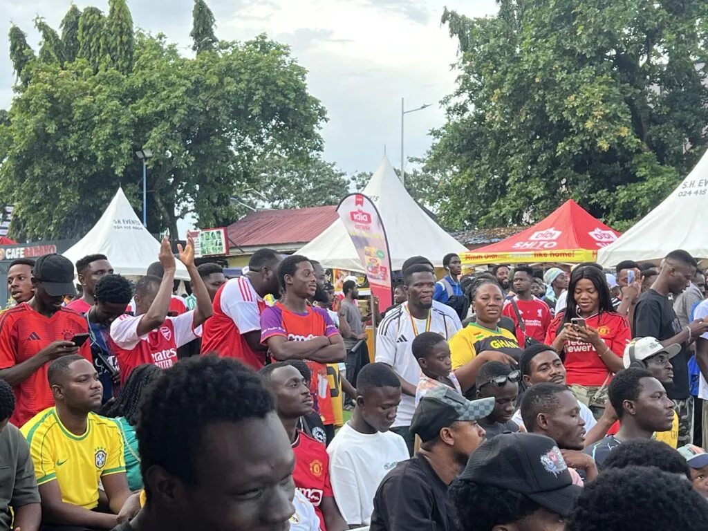 Fans defy rain to watch Champions League final at Hitz FM Rep Ur Jersey