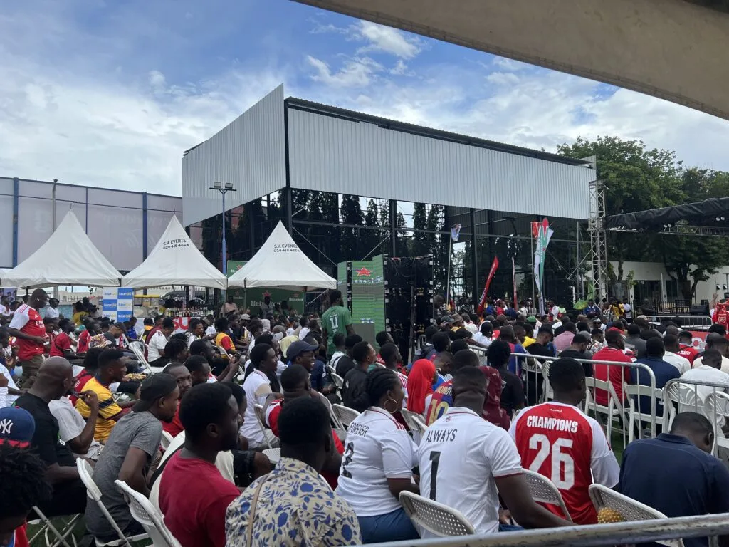 Fans defy rain to watch Champions League final at Hitz FM Rep Ur Jersey