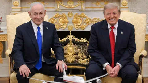 Zelensky and Netanyahu meet Trump as wars in Ukraine and Iran drag on Maâayan Toaf (GPO)/Handout/Anadolu via Getty Images) Netanyahu and Trump smile towards the camera during their meeting at the White House