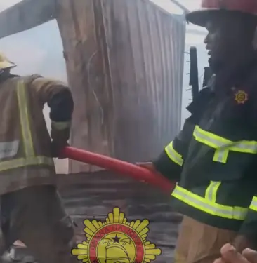 Fire erupts at Madina Ritz Junction, destroys multiple wooden structures and containers