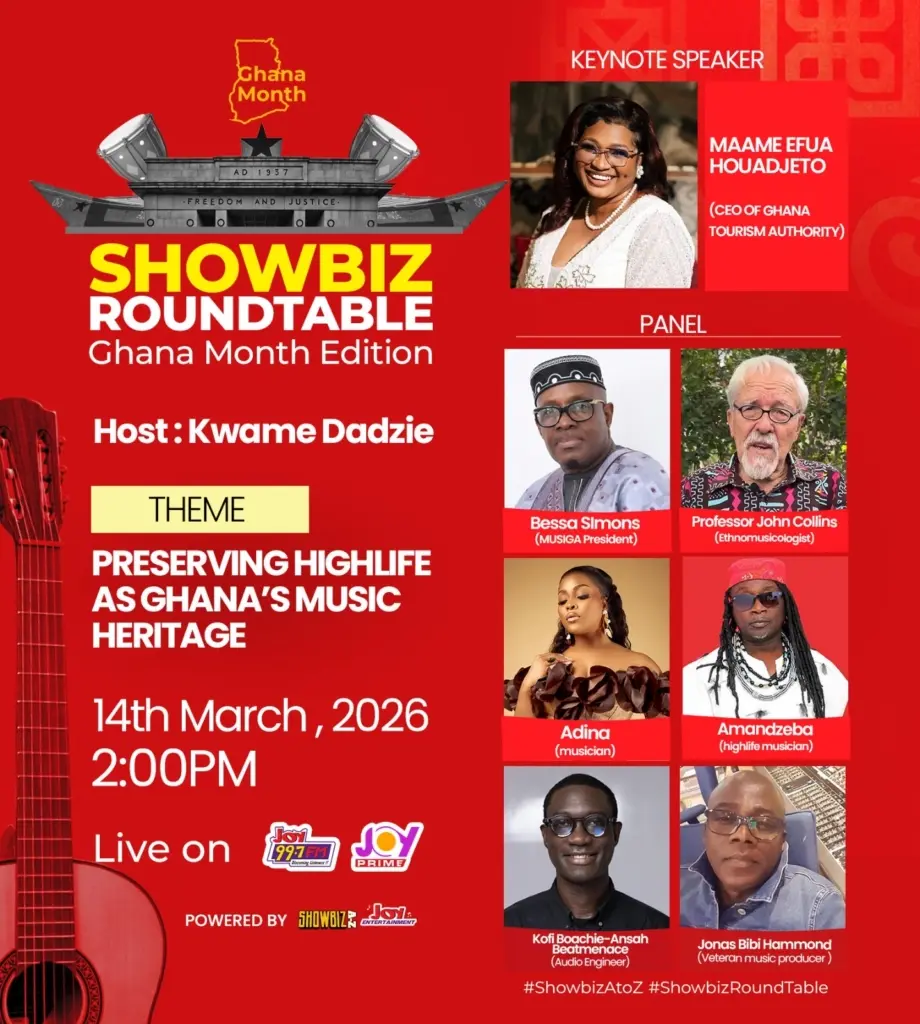Joy FM’s 8th Showbiz Roundtable to spotlight 100 years of highlife
