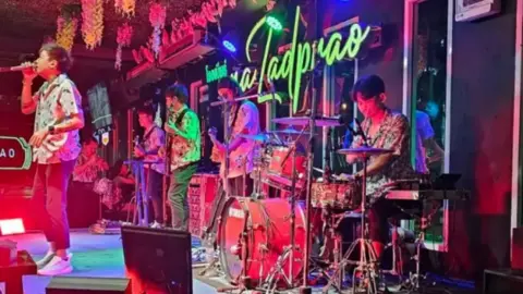 Supplied An earlier picture of a band performing on stage at Rong Beer Na Lat Phrao