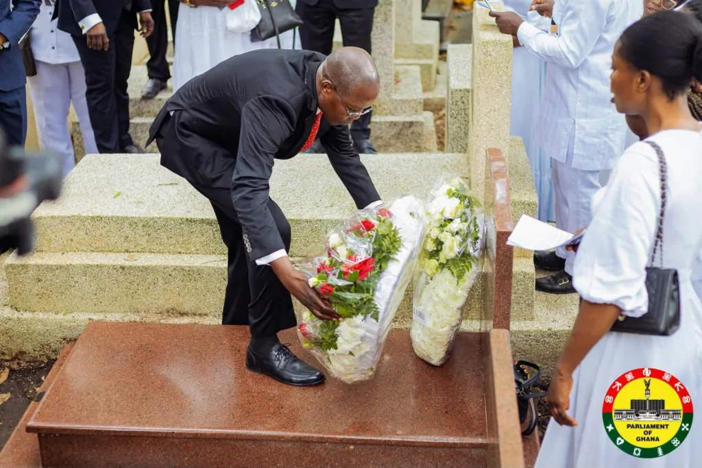 Parliament holds wreath-laying ceremony in memory of former Speaker Justice D. F. Annan