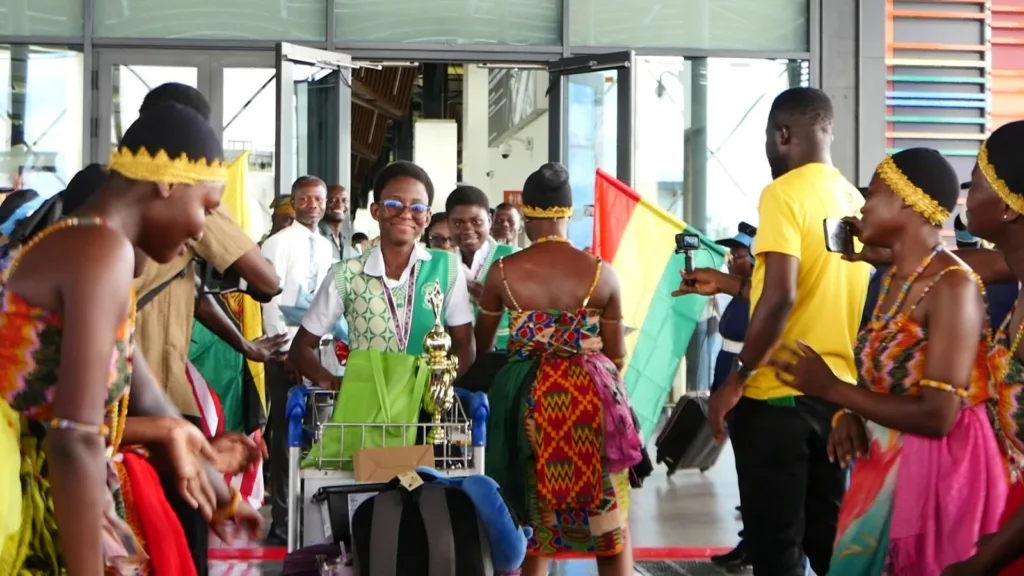 Bosomtwe STEM Girls SHS team returns to rousing welcome after World Robofest Championship feat