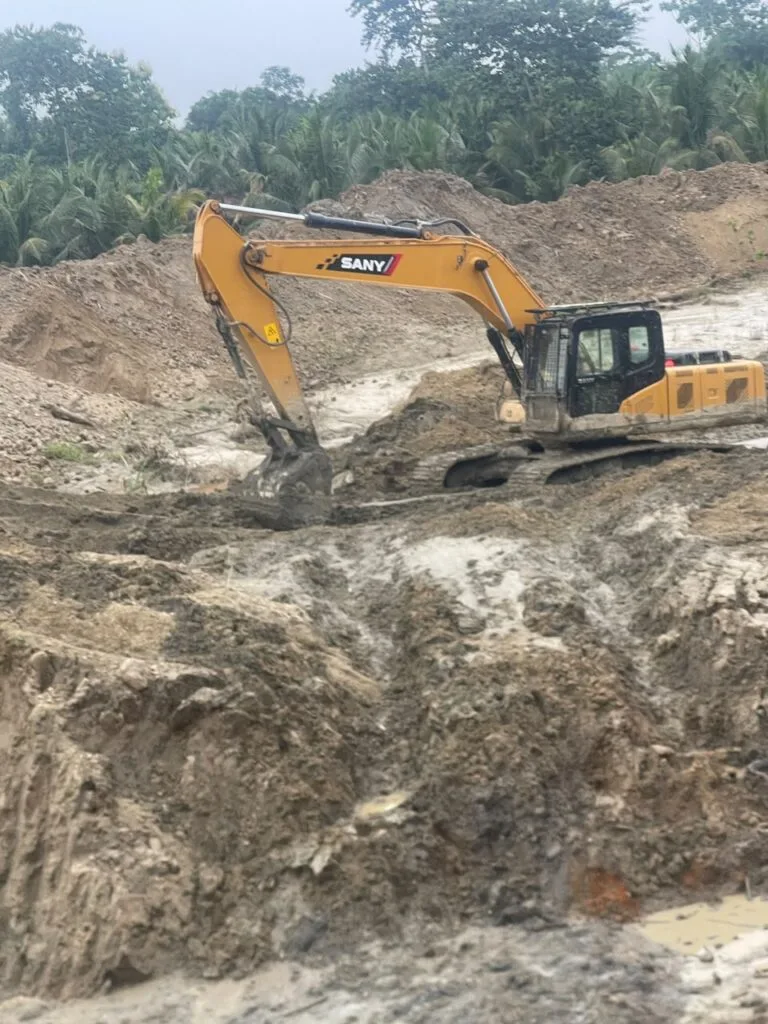 NAIMOS disables six excavators and seizes firearms in anti-galamsey raid at Ahwiren