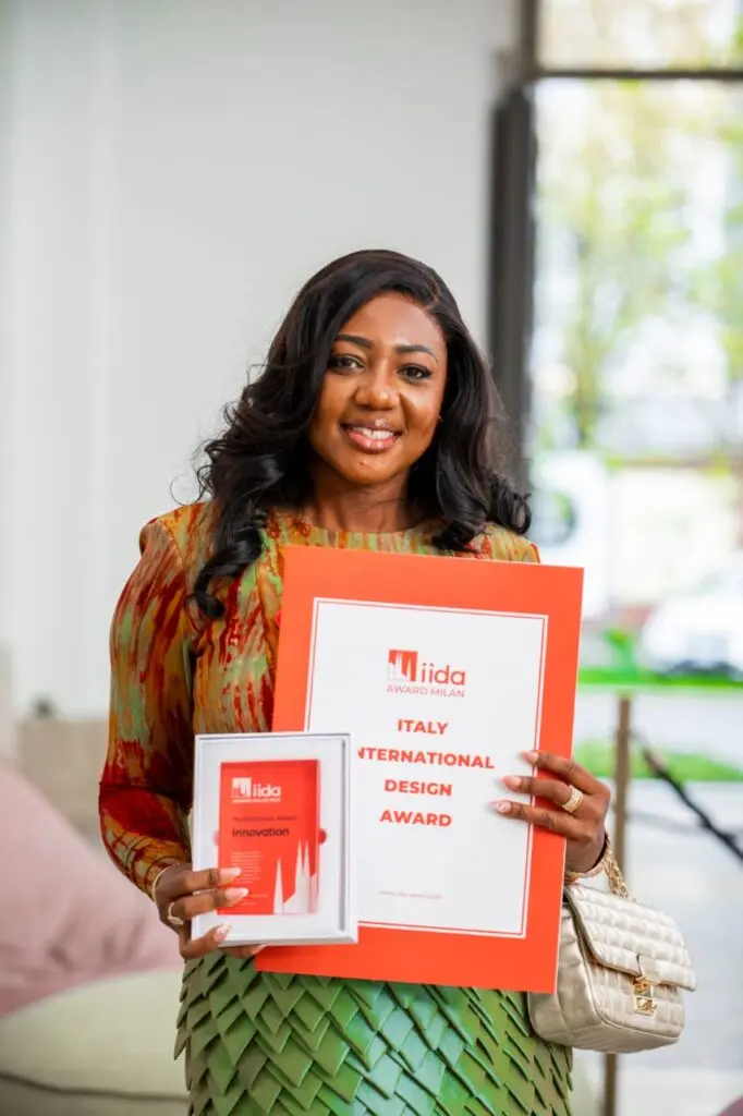 Ghanaian designer Belle Yemofio wins prestigious award at International Design Awards in Milan
