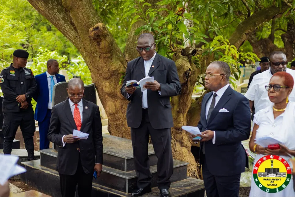 Parliament holds wreath-laying ceremony in memory of former Speaker Justice D. F. Annan