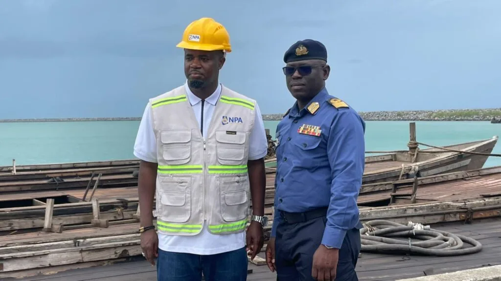 NPA, Western Naval Command destroy 8 jumbo canoes used for illegal fuel bunkering in Takoradi NPA, Western Naval Command destroy 8 jumbo canoes used for illegal fuel bunkering in Takoradi