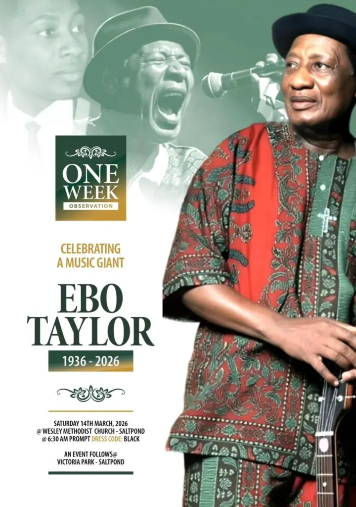 One week observance for highlife legend Ebo Taylor takes place this Saturday in Saltpond
