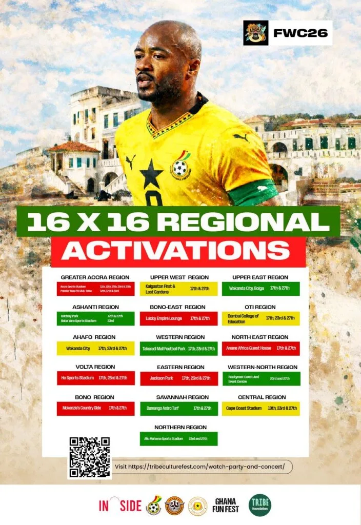 TRiBE Culture Fest to show 2026 FIFA World Cup at all 16 Regions of Ghana
