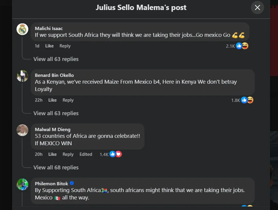 World Cup 2026: Julius Malema 'jumped' in attempt to rally Africa behind Bafana Bafana
