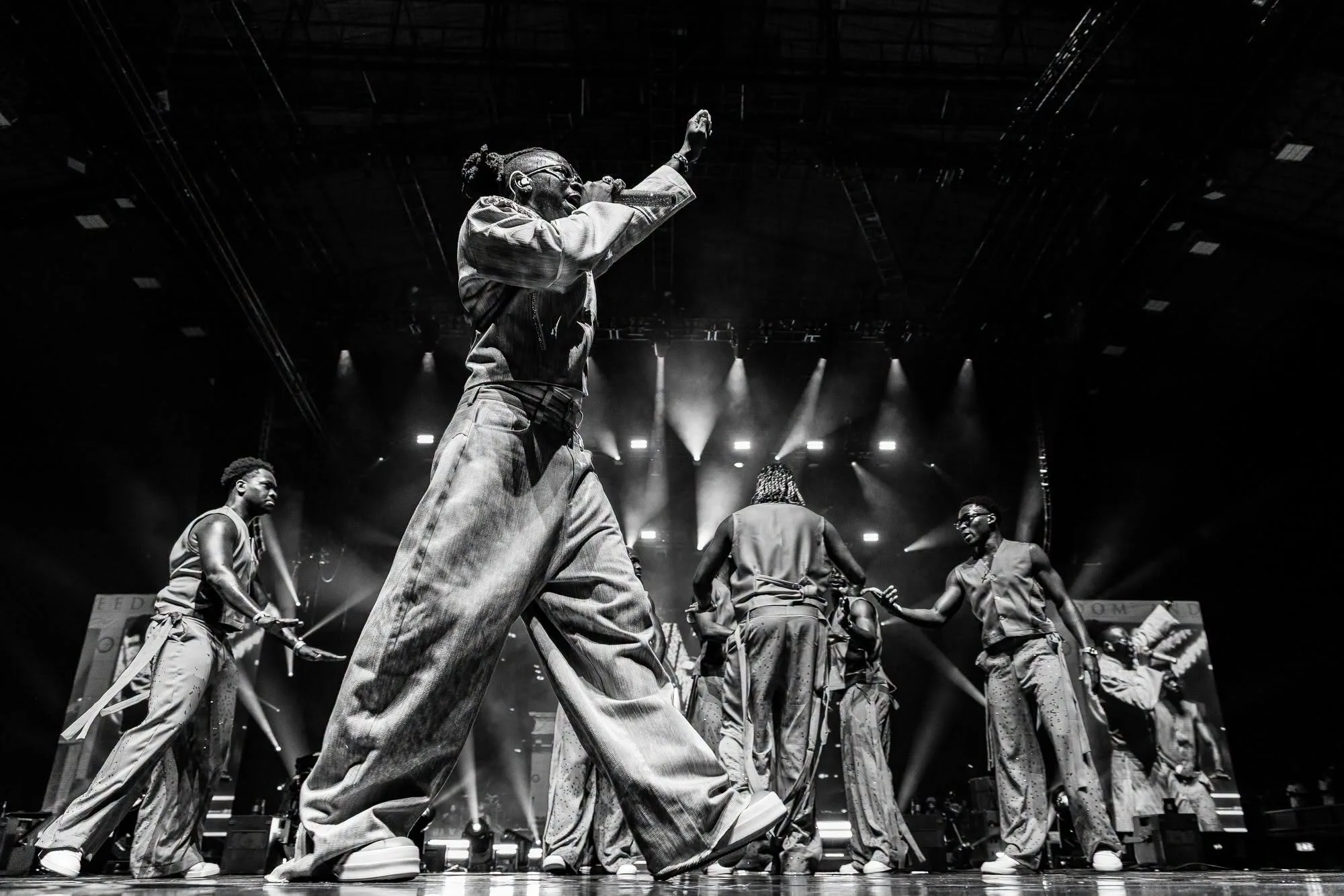 May be a black-and-white image of dancing