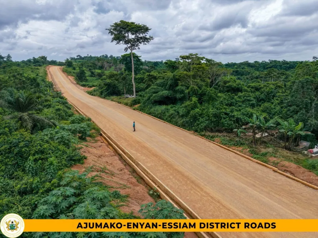 Big Push: Rehabilitation of 81.3km of roads in Ajumako-Enyan-Essiam reaches 73% completion