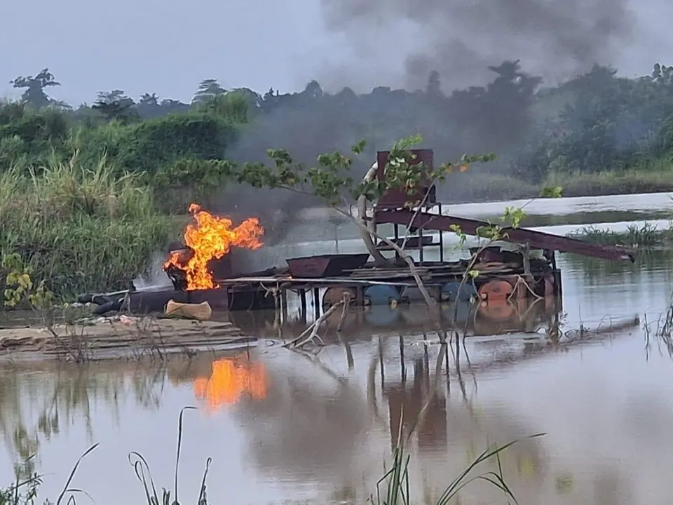 NAIMOS arrests two alleged galamsey 'kingpins' in Offin River raid at Atwima Mponua NAIMOS arrests two alleged galamsey 'kingpins' in Offin River raid at Atwima Mponua