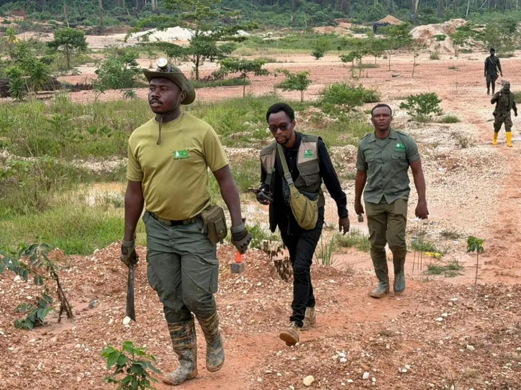 10 arrested as anti-galamsey taskforce seizes excavator, changfang machines in Oda River Forest Reserve raid