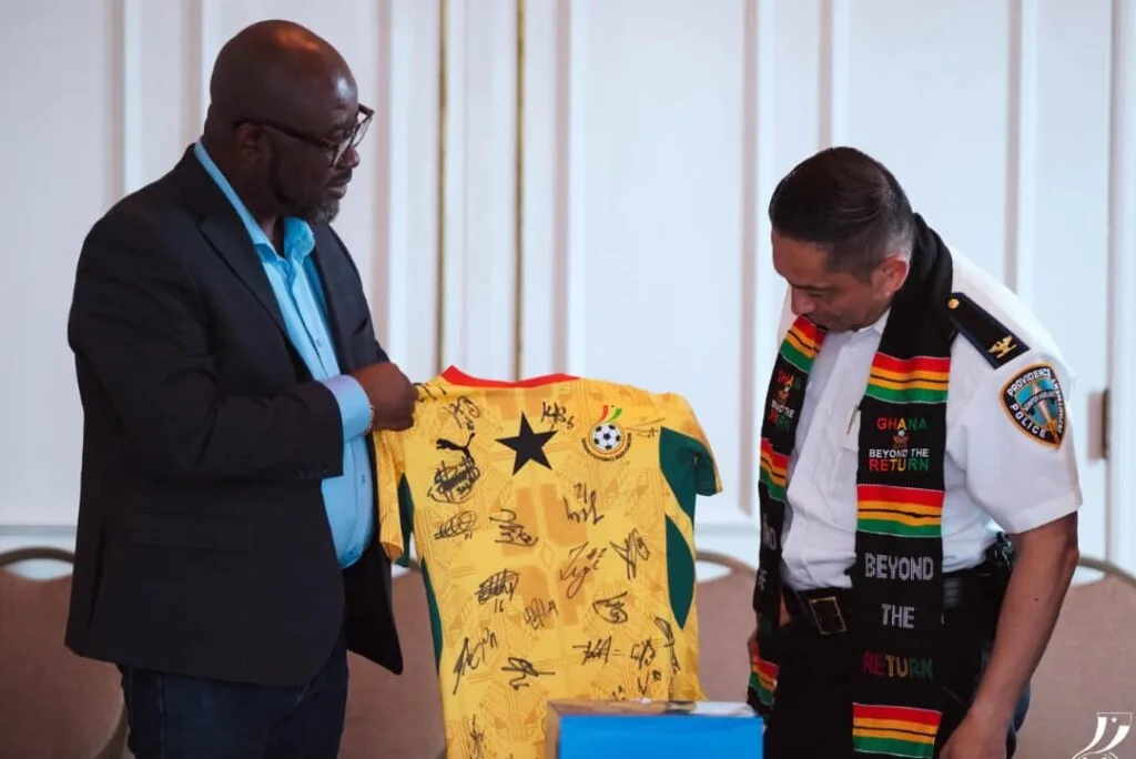 GFA President and Ambassador Smith meet top police command in Providence ahead of Ghana's World Cup opener GFA President and Ambassador Smith meet top police command in Providence ahead of Ghana's World Cup opener