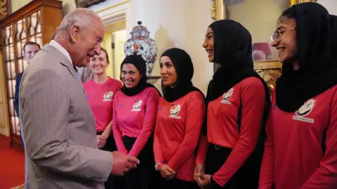 King Charles meets women's cricket team that is not allowed to exist Reuters King Charles meeting the Afghan women's cricket team